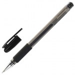 Ручка гелевая 0,5мм черная с грипом  корпус тонированный Staff Basic GP-677