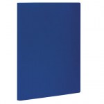 Папка с боковым металлическим прижимом Staff синяя до 100 листов 0,5 мм