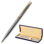 Ручка подарочная шариковая синяя Galant Marburg кор серебр с гравировкой золот дет узел 0,7мм
