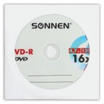 Диск DVD-R Sonnen 4,7Gb 16x бумажный конверт