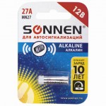 Батарейка 27А алкалиновая 1шт/уп Sonnen Alkaline