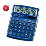 Калькулятор 08 разр Citizen CDC-80BLWB двойное питание 109*135*25мм синий
