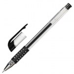 Ручка гелевая черная с грипом Staff Basic Needle GP-679 игольчатый узел 0,5мм линия письма 0,3мм