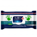 Салфетки влажные 72шт Aura Derma Protect big-pack с крышкой антибактериальные ромашка 