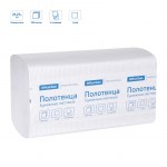 Полотенца бумажные лист. OfficeClean Professional(V-сл) (H3), 1-слойные, 250л/пач., 21*21,6, тисн