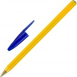 Ручка шариковая синяя одноразовая оранжевый корпус Attache Economy 0.7мм