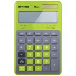 Калькулятор 12 разр Berlingo Hyper двойное питание 171*108*12 зеленый