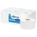 Туалетная бумага для диспенсера 170м Focus Т2 2-сл белая 12рул/уп