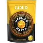 Кофе растворимый 285гр Черная Карта Gold пакет