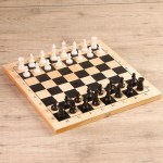 Настольная игра 3 в 1 Орнамент шахматы шашки нарды доска дерево 42х42см