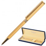 Ручка подарочная шариковая синяя Galant Stiletto Gold тонкий корп золот дет узел 0,7мм