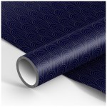 Упаковочная бумага глянц. 70*100см, MESHU "Dark blue", 90г/м2¶