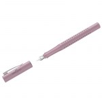 Ручка перьевая Faber-Castell Grip 2010 синяя F=0,6мм трехгран дымчато-розовый корпус