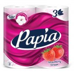 Туалетная бумага 04шт Papia Strawberry Dream 16,8м 3-сл ароматизированая тиснение белая втулка 
