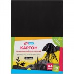 ШТУЧНО!!!Картон тонированный в массе А4 ArtSpace черный 180г/м2