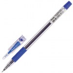 Ручка гелевая синяя Pental 0,5мм грип корпус прозрачный 