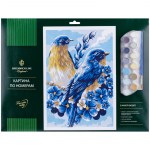 Картина по номерам A3 Greenwich Line Весенние птицы с акриловыми красками картон европодвес