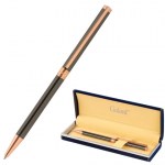 Ручка подарочная шариковая синяя Galant Astron Bronze корпус метал детали розовое золото узел 0,7мм