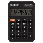 Калькулятор 08 разр Citizen LC-110NR 89х59мм малый питание от батарейки черный