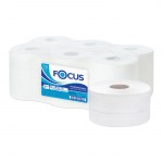Туалетная бумага для диспенсера 170м Focus Mini Jumbo 2-сл тиснение белая