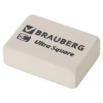 Ластик Brauberg Ultra Square 26х18х8мм белый натуральный каучук