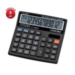 Калькулятор 12 разр Citizen CT-555N двойное питание 130*129*34мм черный