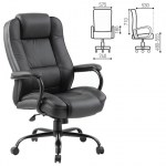 Кресло руководителя Brabix Premium Heavy Duty HD-002 до 200кг экокожа черный