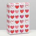 Коробка складная «Сердечки», 16 × 23 × 7,5 см 6830797