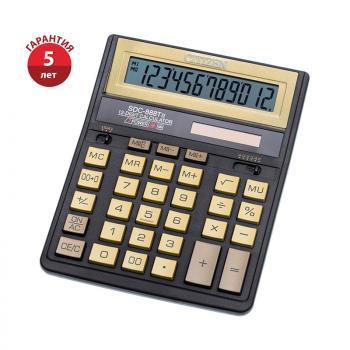 Калькулятор 12 разр Citizen SDC-888TIIGE двойное питание 158*203*31мм черный/золо