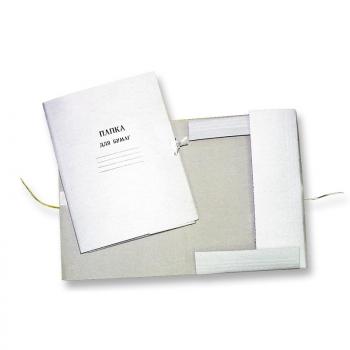 Папка на завязках картон 280г/м2 белый OfficeSpace/200                 225336