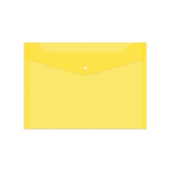 Конверт на кнопке А4 OfficeSpace 150мкм желтый/10   Fmk12-2 / 220894