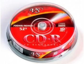 Диск CD-R VS 700Mb 52x Cake 10шт/20