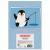 Картон белый А4 немелованный (матовый), 8 листов, в папке, ПИФАГОР, 200х290 мм, "Пингвин-рыболов"