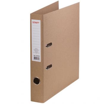 Папка с арочным механизмом (регистратор) 55мм Staff Basic картонная без покрытия и уголка