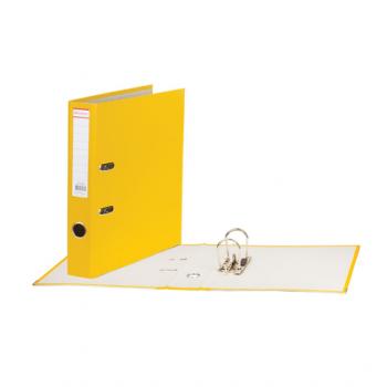 Папка с арочным механизмом (регистратор) 50мм Brauberg покрыт пластик прочная с уголком желтая