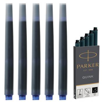 Стержень (картридж) для перьевой ручки черный Parker Cartridge Quink 1,3мл 5шт/уп