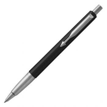 Ручка шариковая синяя Parker Vector Standard Black CT корпус черный детали из нержавеющей стали 