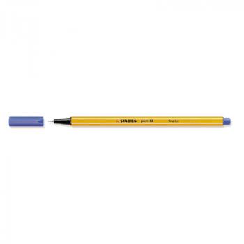 Ручка капиллярная (линер) 0,4мм Stabilo Point 88 синяя/10   88/41