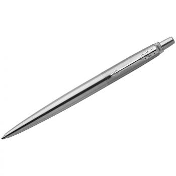 Ручка шариковая синяя Parker Jotter Stainless Steel CT кнопочн подар уп 1.0мм