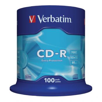 Диск CD-R Verbatim 700 Mb 52х 100шт/уп Cake Box