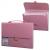 Портфель 13 отд А4 327х254х30мм Brauberg пластик розовый