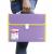 Портфель 13 отд А4 330х245х35мм Brauberg Joy пластик фиолетовый окантовка