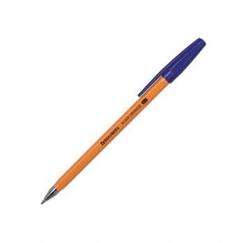 Ручка шариковая синяя Brauberg M-500 Oraange корпус оранжевый узел 0,7мм линия письма 0,35 