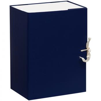Короб архивный с завязками 150мм синий клапан разборный БВ OfficeSpace