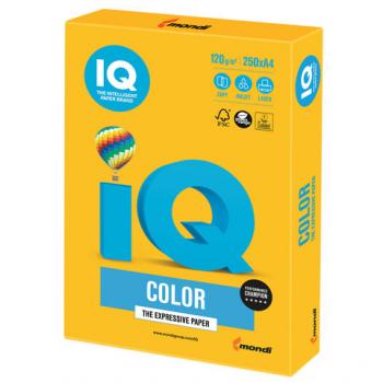 Бумага для принтера А4 250л интенсив солнечно-желтая 120г/м2 IQ color