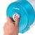 Диспенсер для туалетной бумаги круглый тонированный голубой Laima