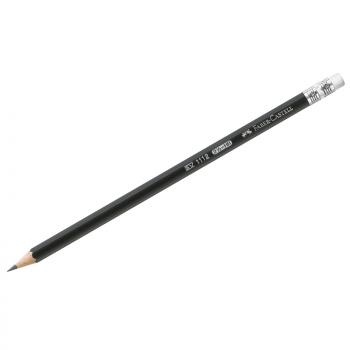 Карандаш простой Faber-Castell 1112 HB с ластиком заточен