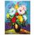 Раскраска по номерам А4 Юнландия Букет цветов с акриловыми красками на картоне кисть