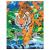 Раскраска по номерам А4 Юнландия Тигр с акриловыми красками на картоне кисть