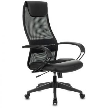 Кресло офисное  Бюрократ CH-608/BLACK PL спинка сетка черный, сиденье черный